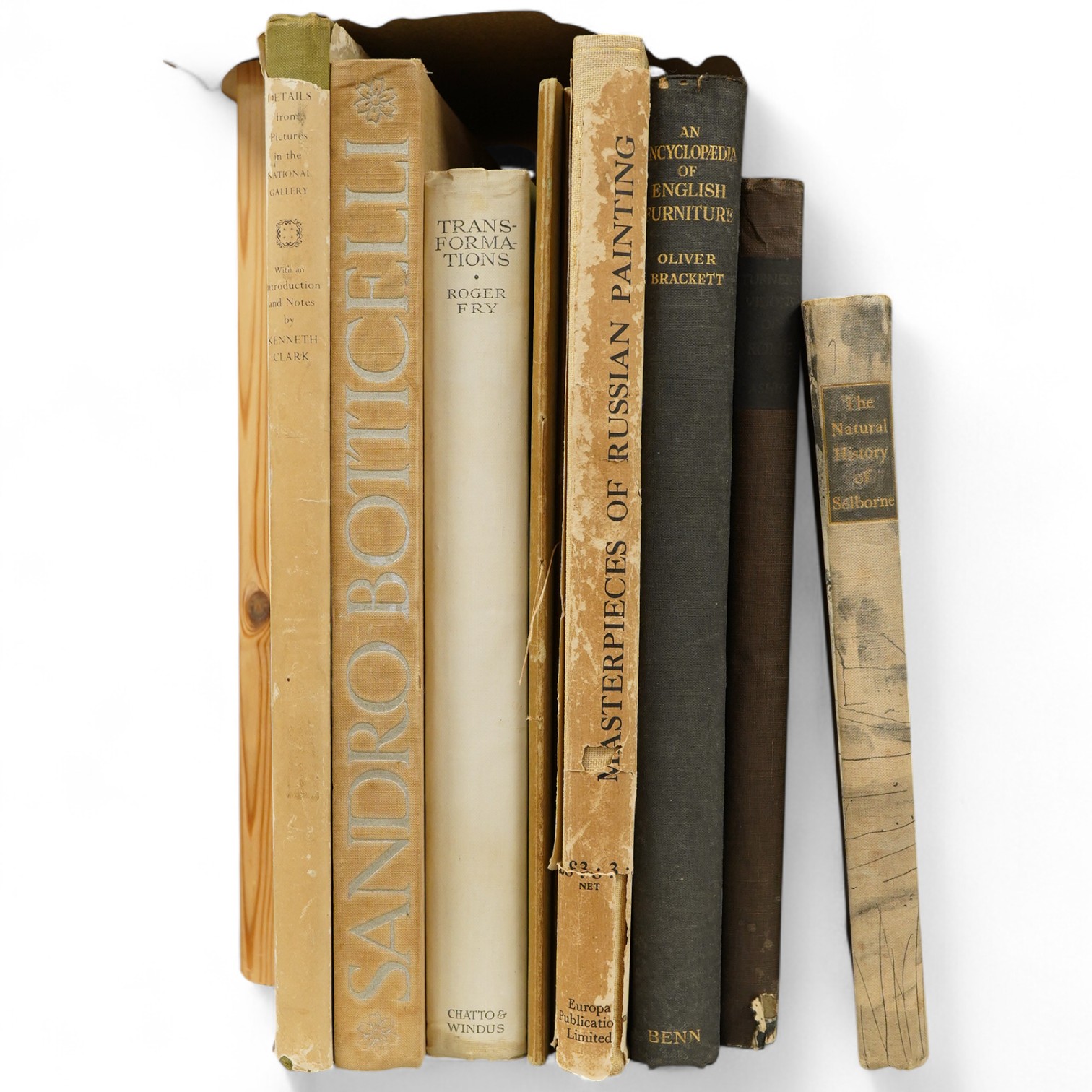 Fry, Roger - Transformations: critical and speculative essays on art. 36 photo. plates and some text illus.; publisher's cloth backed grey boards, gilt top, 4to. 1926; Ashby, Thomas - Turner's Visions of Rome. 28 plates